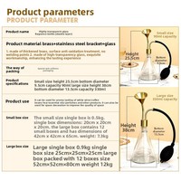 Flacon diffuseur en laiton en forme de fleur pour spiritueux, grains de café, huiles essentielles, thé, parfums - Présentoir d'échantillons et diffuseur de parfum