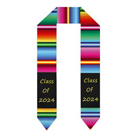 Rubans de graduation mexicains personnalisés imprimés par sublimation, rubans en satin pour la remise des diplômes 2027