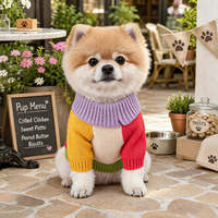 Pull en polyester rayé tricoté sur mesure pour chiens de taille moyenne/grande, printemps, automne et hiver