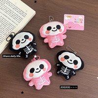 Porte-clés Peluche Bébé Fantôme Squelette Mignon Kawaii Halloween, Poupée Douce Rembourrée, Breloque de Sac, Pendentif, Cadeau, Vente en Gros