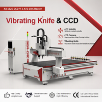 Machine de fraisage CNC ATC 1325/15030/2030/2040 avec caméra CCD et couteau vibrant, 3 axes, pour le travail du bois