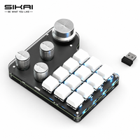 Teclado Mecánico Programable SIKAI de 12 Teclas y 4 Perillas, Teclado Numérico RGB Tri-Modo, Controlador de Atajos Personalizado para Edición de Video