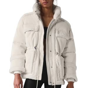 Custom Branding Service Women's Black Winter Windproof Breathable Zippered Nylon Coats Durable Soft-Touch Waterproof Knitted - Product Image 2