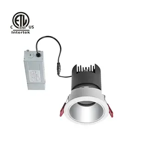 Boîtier en aluminium COB LED Downlight 7W 15W 20W 30W 40W Anti-éblouissement réglable LED Downlight 110v-220v lumière blanche