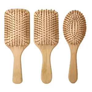 Round Customized Bristle Anti-staticmsoft Touch Eco-friendly Laser Comb Boar Custom Logo Hair Brush