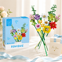 Ensemble de bouquets de fleurs en briques pour les acheteurs en gros, jouets de construction floraux DIY, pour les boutiques de cadeaux et les vendeurs de commerce électronique dans le monde entier