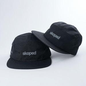 Casquettes de <span class=keywords><strong>course</strong></span> noires non structurées avec logo imprimé, en nylon imperméable de haute qualité, casquettes <span class=keywords><strong>à</strong></span> 5 panneaux, casquettes de sport - Product Image 1
