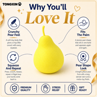 Jouet Squishy Poire Croustillante en Argile TONGXIN, Jouets Sensoriels à Presser, Jouets Anti-Stress de Bureau