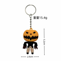 Porte-clés pendentif en PVC pour Halloween 2026, petite figurine de dessin animé 3D, modèle 293