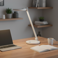 Lampe de table électrique LED à température de couleur réglable, simple, flexible, rotative, à intensité variable, portable, pour l'étude, la chambre à coucher, les bureaux