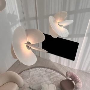 Italian Silk Chandelier Round Led <b>Light</b> Single Head For Living Room And Dining Room Home <b>Lighting</b> - Product Image 3