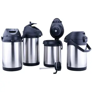 Zuid-Amerikaanse Hete Verkoop Beste Kwaliteit Product Thermos Koffie Airpot Kolf Pomp Airpot Roestvrijstalen Fles