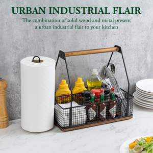 <span class=keywords><strong>Caddy</strong></span> portátil para parrilla de barbacoa para acampar con soporte para toallas de papel, almacenamiento de utensilios de Metal para exteriores, <span class=keywords><strong>Caddy</strong></span> para parrilla de <span class=keywords><strong>Picnic</strong></span> que ahorra espacio - Product Image 4