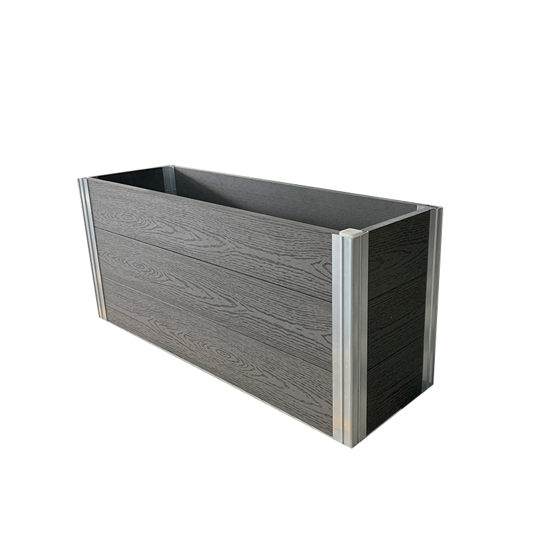 Hot Selling Plastic Planter Wpc Houten Bloempot Park Voor Groothandel