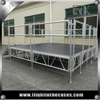 Botte en aluminium d'étape extérieure portative de vente directe de RK et plate-forme d'étape carrée
