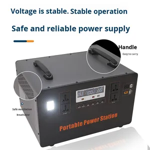แหล่งจ่ายไฟกลางแจ้ง 3000W 3KWh 4.5KWh LiFePO4 ระบบกักเก็บพลังงาน คลื่นไซน์บริสุทธิ์ ตัวควบคุม MPPT กำลังสูง ความจุขนาดใหญ่ ภายนอกอาคาร - Product Image 2