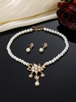 Ensemble de bijoux de mariage pour femmes, 2 pièces/ensemble, nouveau collier et boucles d'oreilles en cristal de zircon argenté brillant, pour demoiselle d'honneur, pour la mariée