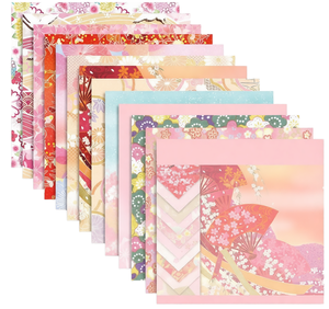 Papier Origami Carré 6x6 Double Face 50 Feuilles 50 Couleurs 70GSM Kit Japonais <span class=keywords><strong>Chiyo</strong></span> Pliage Facile Loisirs Créatifs Scrapbooking DIY - Product Image 1