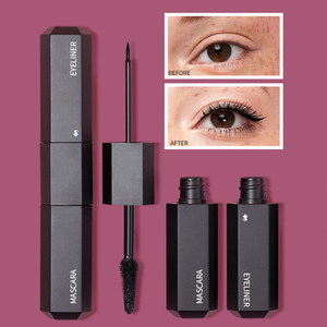 Mascara et Eyeliner <span class=keywords><strong>Noir</strong></span> 2-en-1 en Gros OEM Haute Qualité, Eyeliner Activé par l'Eau, Mascara Waterproof Hydratant Marque Privée - Product Image 2
