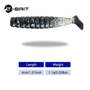 Nuova esca da pesca per Wobbler da 4Cm/1.1G carpa <span class=keywords><strong>spigola</strong></span> 6 colori T coda morbida <span class=keywords><strong>esche</strong></span> da pesca in <span class=keywords><strong>Silicone</strong></span> artificiale - Product Image 2