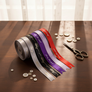 Pita Boca Grosgrain Single Face 100% Katun Ramah Lingkungan untuk Jepit Rambut & Dekorasi Pakaian Hari Valentine Pembungkus Kado - Product Image 2