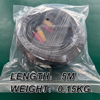 Câble coaxial de surveillance analogique Vishi 5m BNC+DC OD3.3 2-en-1 pour caméra de sécurité CCTV, âme en cuivre 3 conducteurs, gaine PVC ignifuge