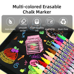 OEM 6mm 12 Farben Liquid Chalk Marker Pen Set für Glas Ungiftige Fenster marker Schreiben reibungslos bunte flüssige Kreide stifte - Product Image 3