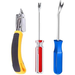 Tayfeim 3 pz pesante impugnatura ergonomica resistente in acciaio Staple Kit di rimozione chiozzo