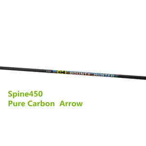 32 pollici Sp450 ID 3.2mm albero freccia in carbonio puro per tiro con l'arco arco composto ricurvo caccia accessori per tiro