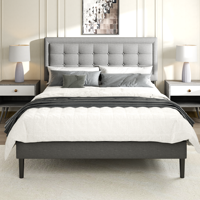 Tête de lit pliable moderne et durable en velours rembourré, en métal, capacité de charge de 800 lb, pour usage commercial et hôtelier