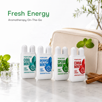Inhalador Nasal de Menta Natural para Energía y Aromaterapia, Kit Refrescante para Aumentar la Energía y la Concentración