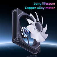 SNOWMAN ARGB Ventilateur de refroidissement Infinity Mirror Design Haut débit d'air Ventilateur de boîtier d'ordinateur Gaming PC 12V CPU Cooler Radiateur PWM Ventilateur