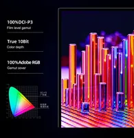 Écran portable OLED tactile Fullview 4K de 15,6 pouces, 550 nit, compatible USB-C, moniteur de jeu pour Switch, ordinateur portable