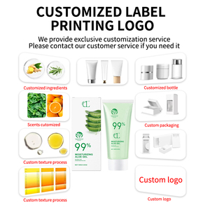 Crema Facial Personalizada CL, Loción de <span class=keywords><strong>Aloe</strong></span> Vera Calmante, Reparadora, Antienvejecimiento, <span class=keywords><strong>Gel</strong></span> Hidratante, Fórmula Natural a Base de Plantas, Hoja de Barbadensis - Product Image 2