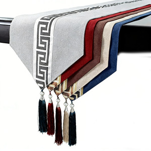 New Chinese style <b>table</b> <b>runner</b>, tea tablecloth, tea <b>table</b> cloth, tea flag, tea mat, tea <b>table</b>, long fabric tea <b>table</b>, bed cloth. - Product Image 3