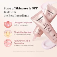 Crème solaire SPF 50 Collagen Glow sans traces blanches, hydratante, protection UVA/UVB pour tous types de peaux