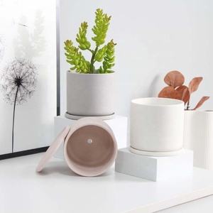 Maceta de Cerámica Nórdica Moderna YBH, Mate, Ecológica, Duradera, Ligera, Decorativa para Escritorio, Color Personalizado, para Plantas Suculentas - Product Image 2
