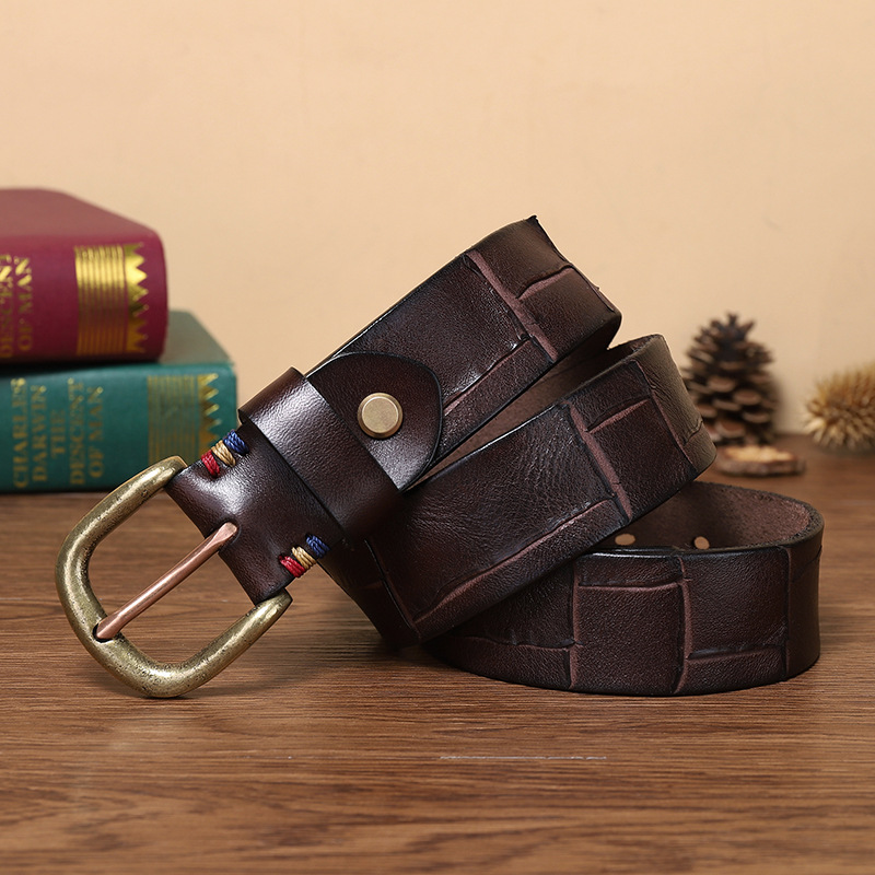 Coltello Arburesa Fibbia Per Cintura Western In Ottone Antico Set Da 3 Pezzi Design Floreale N 619353 - Foto 5