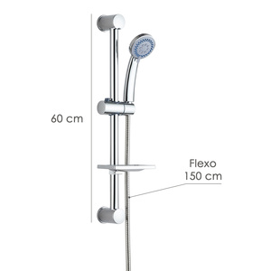 Maniglia per barra flessibile Maurer a 3 posizioni, cromata - Product Image 2
