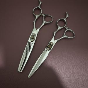 กรรไกรตัดผม Ms2 ขนาด 6 นิ้ว กรรไกรซอยผม สแตนเลส 440C ด้ามยาว อุปกรณ์ช่างตัดผมมืออาชีพ สำหรับช่างทำผม - Product Image 4