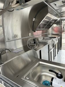 Remorque alimentaire vintage en acier inoxydable OEM personnalisée, certifiée CE, chariot à café, remorque alimentaire entièrement équipée, restaurant mobile - Product Image 6