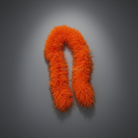 Boa en plumes de dinde orange 1 à 20 plis pour la décoration de fêtes à domicile, Halloween, le bricolage, les vêtements, les costumes, la danse et les accessoires
