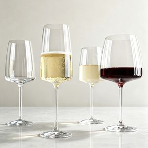 Copa de Vino Moderna con Borde Cuadrado de Cristal para Vino Tinto, Borgoña, Champán y Vino Blanco, para Hogar, Restaurante, Bar - Product Image 1
