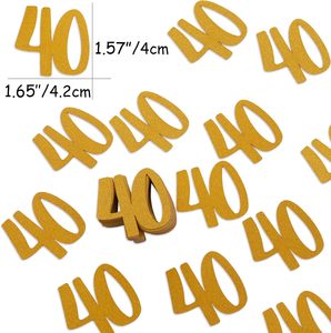 Coriandoli Dorati per 40° Compleanno - Decorazioni da Tavolo per Festa di Compleanno, Coriandoli di Carta per 40° Anniversario - Product Image 4