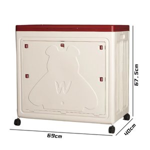 Shenyu 70-inch Nhựa PP hình chữ nhật tiêm có thể gập lại linh hoạt đa chức năng lưu trữ đồ chơi hộp 35L Công suất phổ bánh xe - Product Image 3