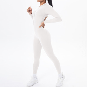 Combinaison une pièce sans manches pour femme, grande taille, mode, yoga, pilates, avec fermeture éclair et dos évidé, pour fitness et gym, vente en gros - Product Image 2