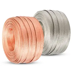 excellent electrical conductivity Tinned Copper Braided Sleeve Strap Connecting Wire