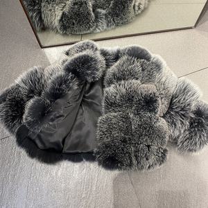 2025 Bomber invernale caldo per bambini da <span class=keywords><strong>bambina</strong></span> 2-7 anni capispalla personalizzati in vera pelle con vera pelliccia di <span class=keywords><strong>volpe</strong></span> - Product Image 3