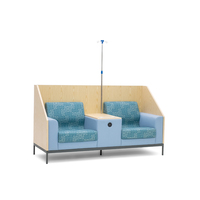 Fauteuil médical pliable à dossier haut Mingle Modern avec roulettes pour dialyse, perfusion et transfusion sanguine