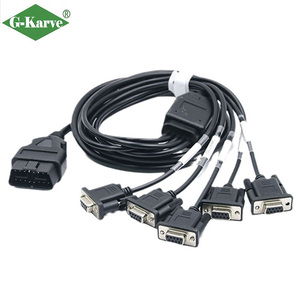 Cable de Extensión OBDII Multipuerto con <span class=keywords><strong>Precio</strong></span> de Fábrica, Par Trenzado Blindado, Adaptador Serial de Grado Industrial para Camiones, Vehículos de 12-24V - Product Image 1